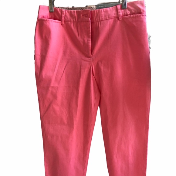 NWT Talbots Pink Perfect Crop Pants - Picture 4 of 8